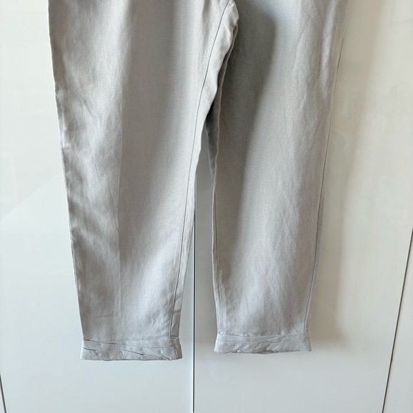 Aritzia Wilfred Allant Gray Linen Blend Cropped Pants - Picture 4 of 13